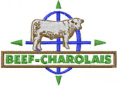 Beef Charolais Machine Embroidery Design