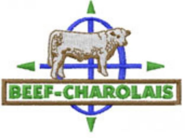 Picture of Beef Charolais Machine Embroidery Design