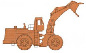 Picture of FRONT END LOADER Machine Embroidery Design