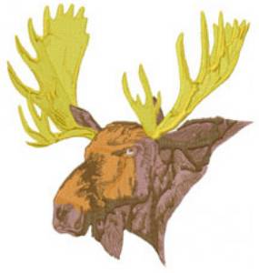 Picture of MOOSE HEAD Machine Embroidery Design