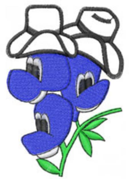 Picture of COWBOY BLUEBONNETS Machine Embroidery Design