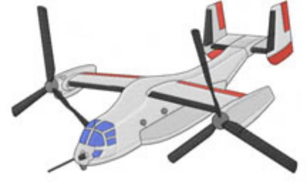 Picture of V-22 OSPREY Machine Embroidery Design