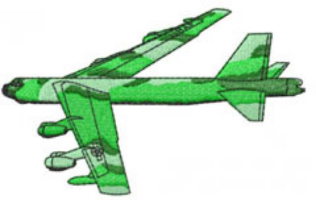 Picture of B-52 BOMBER Machine Embroidery Design