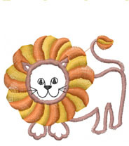 Cartoon Lion Machine Embroidery Design