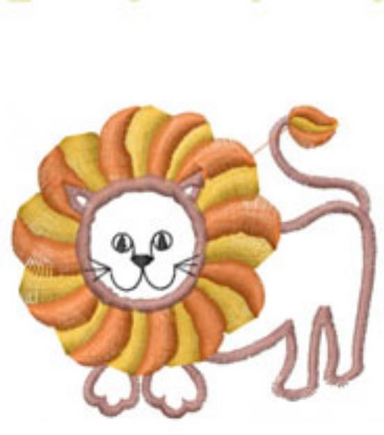 Picture of Cartoon Lion Machine Embroidery Design