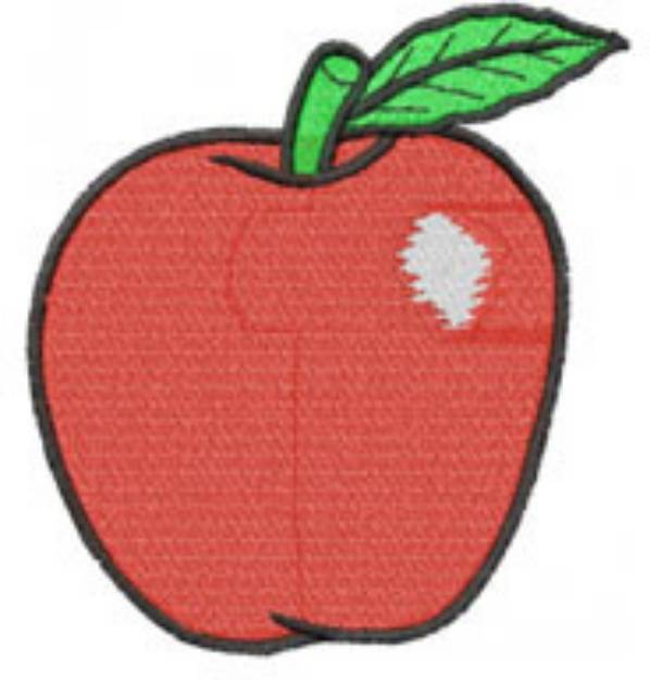 Picture of BIG SHINY APPLE Machine Embroidery Design