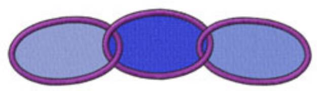 Picture of THREE OVALS Machine Embroidery Design