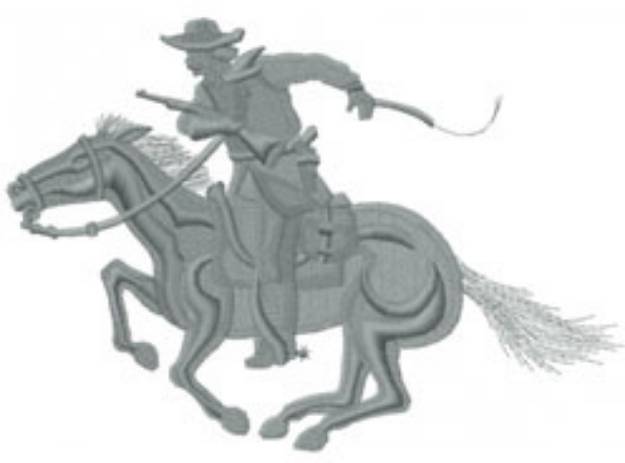 Picture of PONY EXPRESS RIDER (LARGE) Machine Embroidery Design