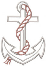 ANCHOR WITH ROPE Machine Embroidery Design