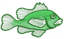 Green Fish Machine Embroidery Design