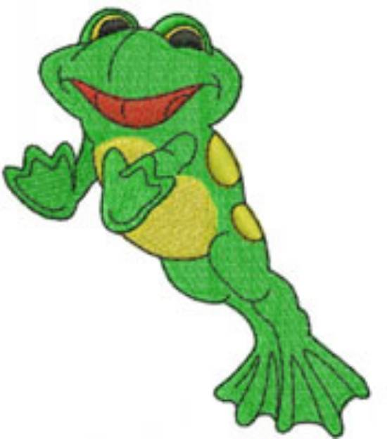 Picture of JUMPING FROG Machine Embroidery Design