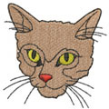 CAT FACE Machine Embroidery Design
