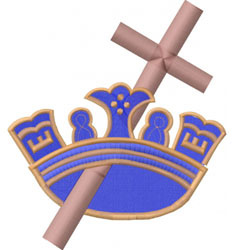 CROWN AND CROSS Machine Embroidery Design