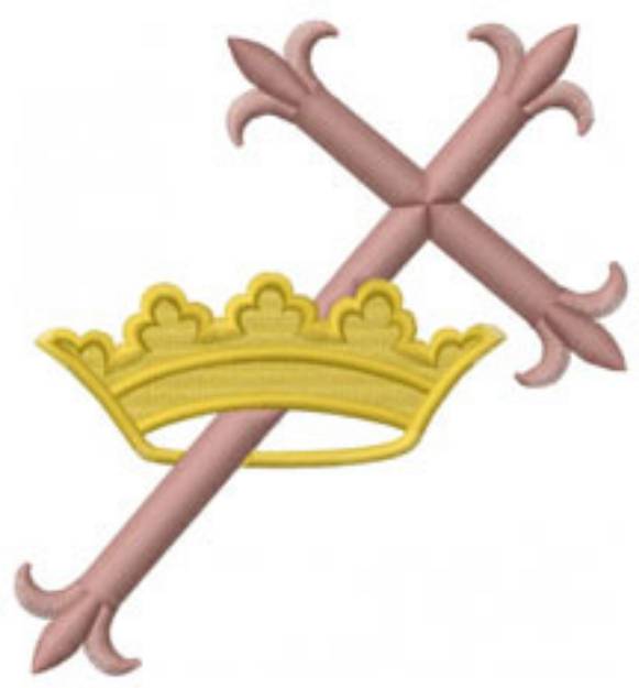 Picture of CROSS AND CROWN Machine Embroidery Design
