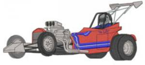 Picture of DRAGSTER Machine Embroidery Design