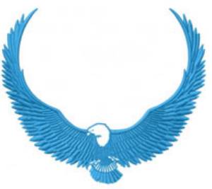 Picture of EAGLE IN FLIGHT Machine Embroidery Design
