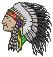 INDIAN CHIEF Machine Embroidery Design