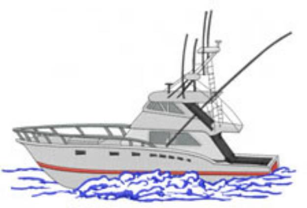 Picture of FISHING BOAT Machine Embroidery Design