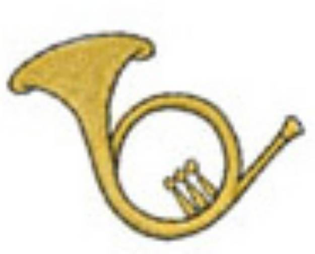 Picture of FRENCH HORN Machine Embroidery Design