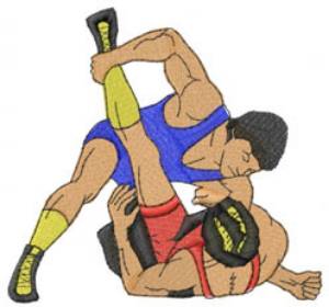Picture of WRESTLERS Machine Embroidery Design