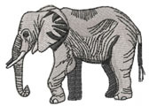 ELEPHANT (SMALL) Machine Embroidery Design