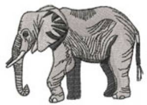 Picture of ELEPHANT (SMALL) Machine Embroidery Design