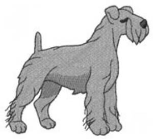 Picture of Airedale Machine Embroidery Design