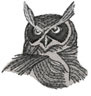 OWL HEAD Machine Embroidery Design