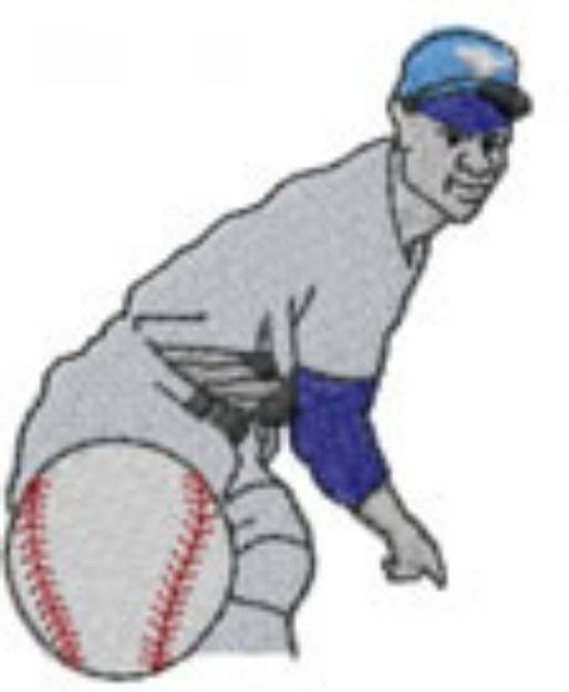 Picture of Pitcher Machine Embroidery Design