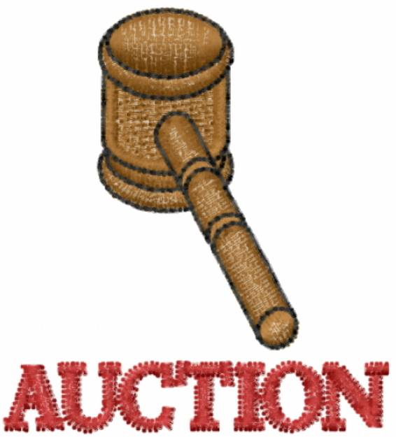 Picture of Auction Hammer Machine Embroidery Design