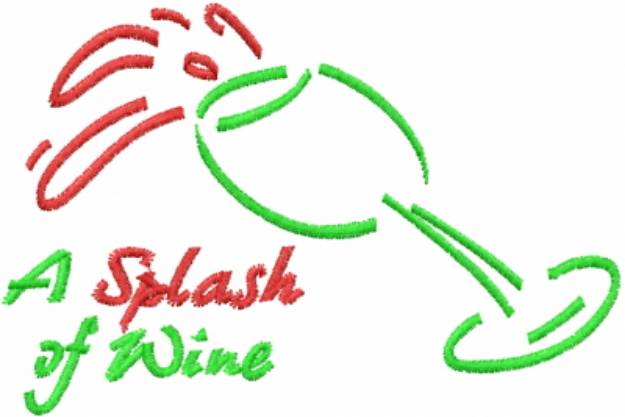 Picture of A splash of wine Machine Embroidery Design