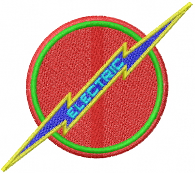 Electric logo Machine Embroidery Design