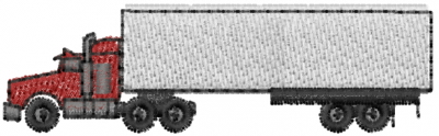 Truck Trailer Machine Embroidery Design