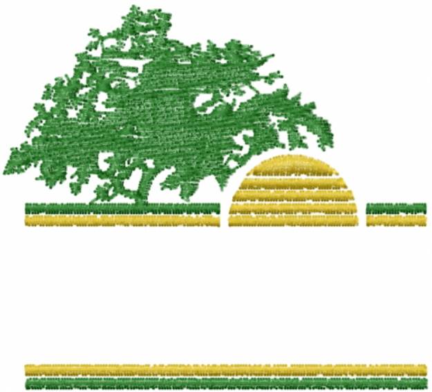 Picture of Tree and Sun 2 Machine Embroidery Design