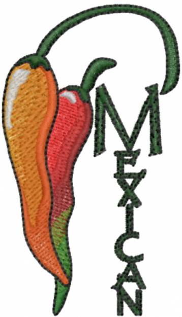 Picture of Mexican and Pepper Machine Embroidery Design