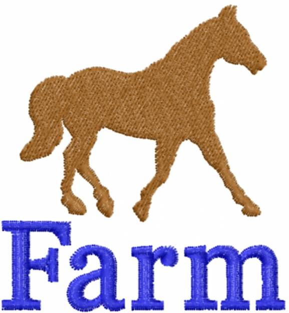 Picture of Horse Farm Machine Embroidery Design