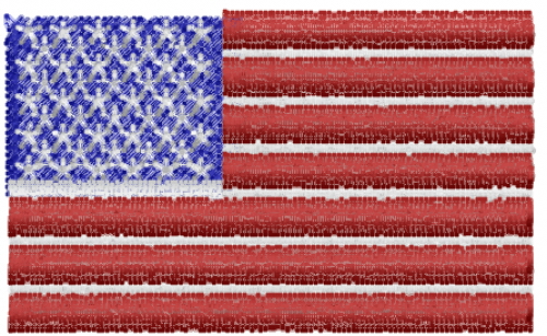 US FLAG Machine Embroidery Design