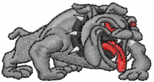 Bulldog Mascot 1 Machine Embroidery Design