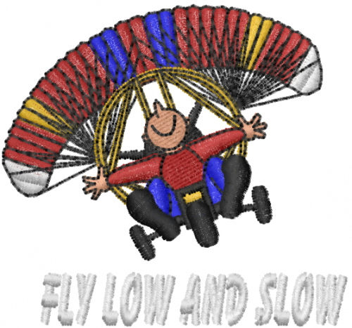 Fly Low and Slow Machine Embroidery Design