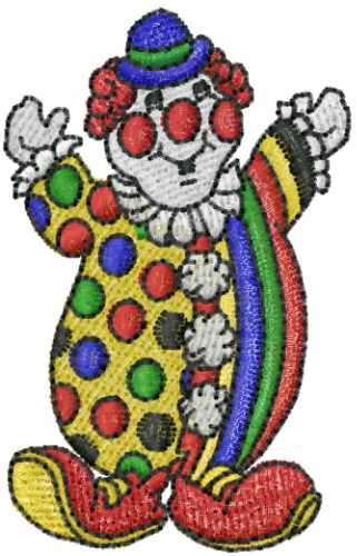 Circus Clown 2 Machine Embroidery Design
