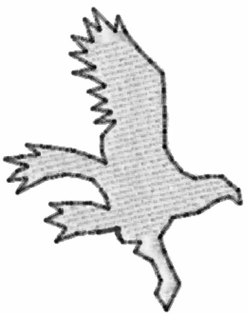 Picture of Eagle flying 2c Machine Embroidery Design