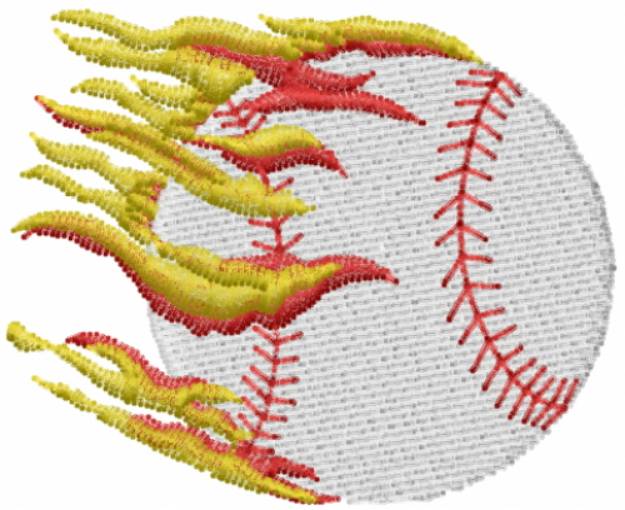 Picture of Fire Baseball 1 Machine Embroidery Design