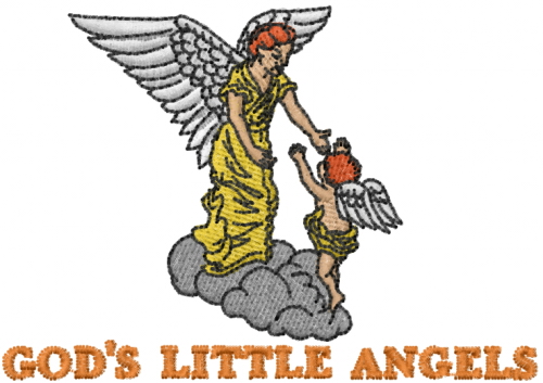 Gods Little Angel 2 Machine Embroidery Design
