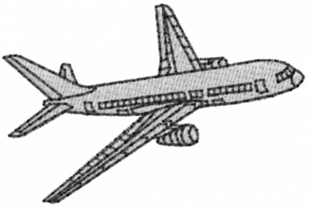 Picture of Jet airplane 2 Machine Embroidery Design