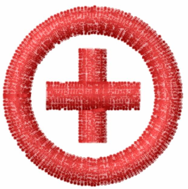 Picture of Red Cross Circle Machine Embroidery Design