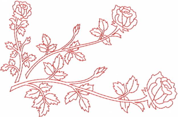 Picture of Rose Table Cloth 6 Machine Embroidery Design
