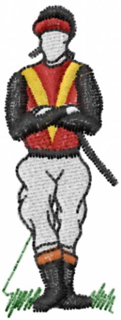 Picture of Standing Jockey 2 Machine Embroidery Design