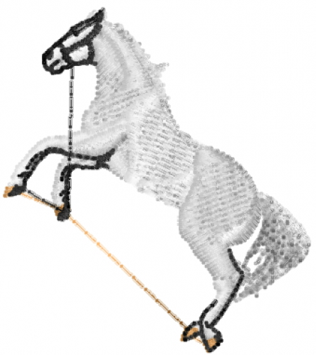 White Horse 3 Machine Embroidery Design