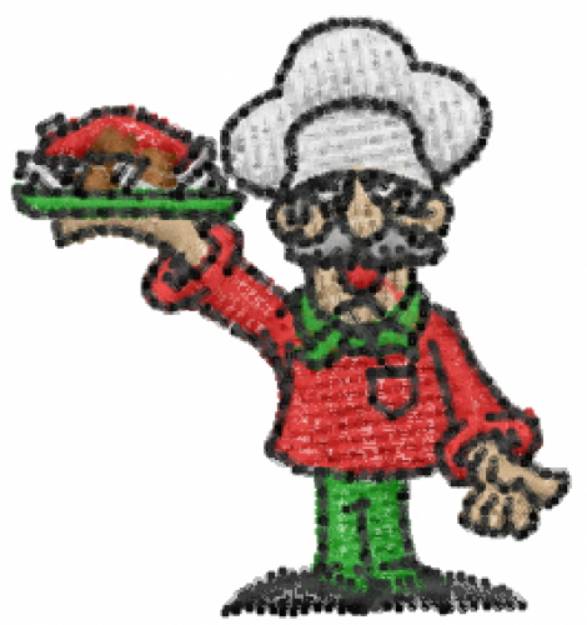 Picture of Baker Chef Machine Embroidery Design