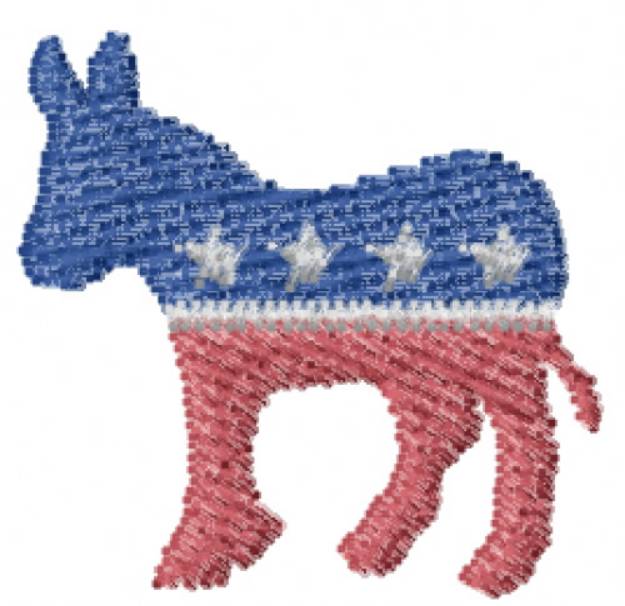 Picture of Democrat Donkey Walk Machine Embroidery Design